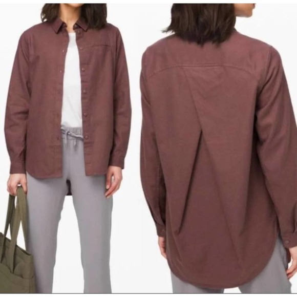 lululemon athletica Tops - Lululemon NWT Full Day Ahead Flannel Shirt 10 340